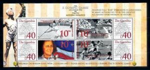 [78189] Gambia 2008 Olympic Games Los Angeles Athletics Didrikson Sheet MNH