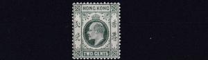 HONG KONG  1904 - 06    SG 77  2C  DULL  GREEN    LMH    