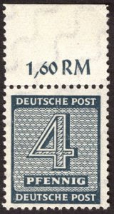 1945, Germany, West Saxony, 4pf, MNH, Sc 14N2