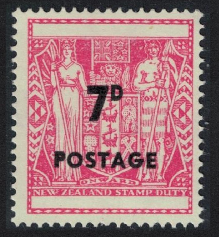 New Zealand Surch '7D POSTAGE' 1964 MNH SG#825