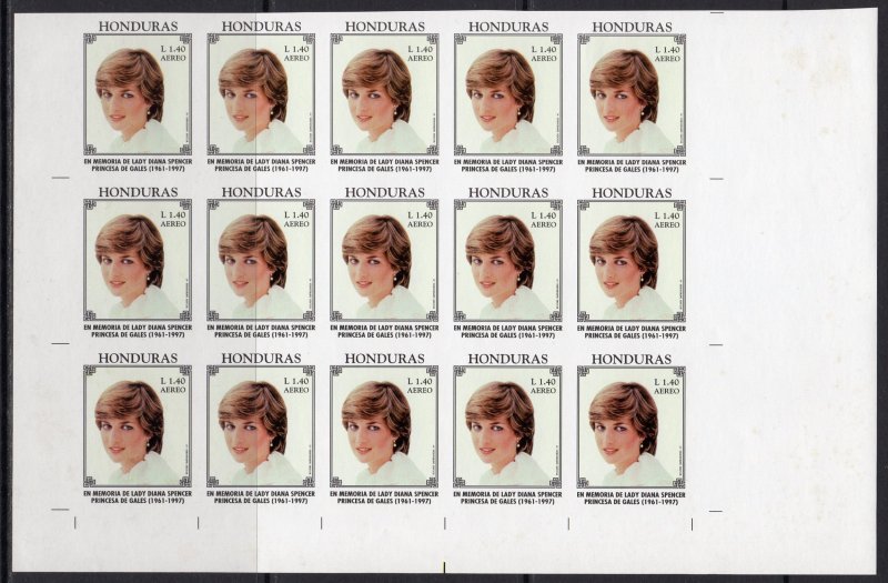 Honduras 1997 Sc#C1011/1012  Diana Princess/Mother Teresa BLOCK OF 15 IMPERF.MNH