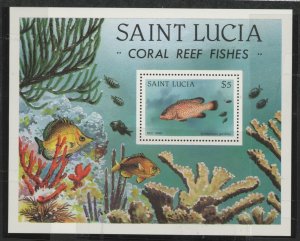 St. Lucia #616 Mint (NH) Souvenir Sheet