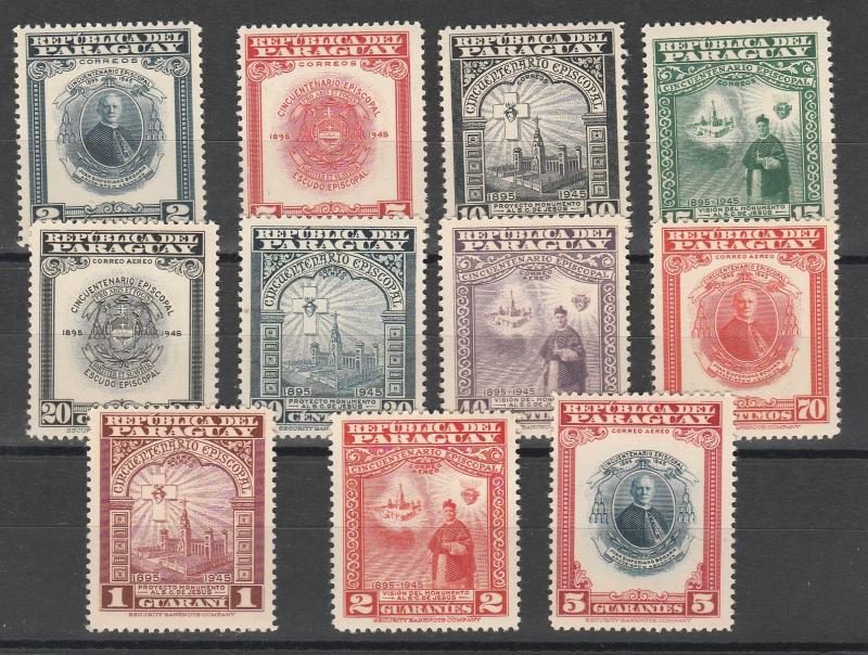 PARAGUAY #406-13 C134-46 MINT NEVER HINGED COMPLETE