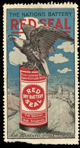1910s RED SEAL DRY BATTERY US Poster Stamps