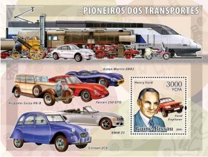 GUINEA BISSAU - 2006 - Pioneers of Transport - Perf Souv Sheet-Mint Never Hinged