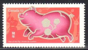 Canada #2201a Missing Gold Year Of The Pig Error