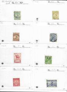 Australia Lot of 8 Stamps Used CAT VALIE $54.00