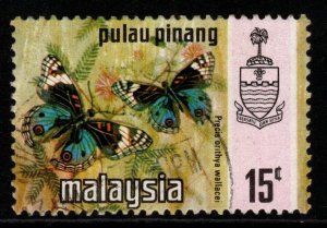 MALAYA PENANG SG80 1971 15c BUTTERFLIES FINE USED