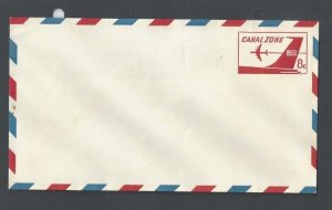 Canal Zone UC6 8c  Carmine Airmail Mint Entire