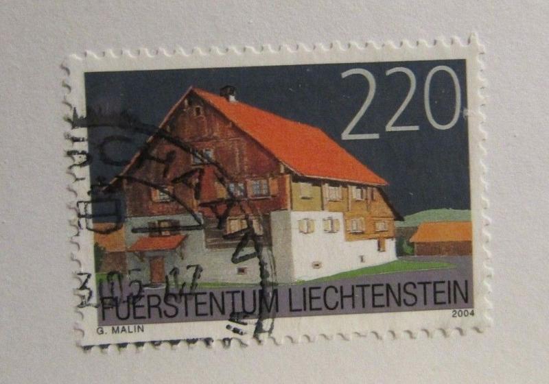 LIECHTENSTEIN Sc #1295 Θ used, Architecture postage stamp. fine + 