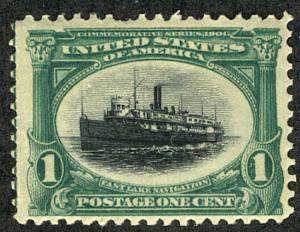 US # 294 SCV $40 1c Pan American, F/VF mint never hinged, super nice color, S...