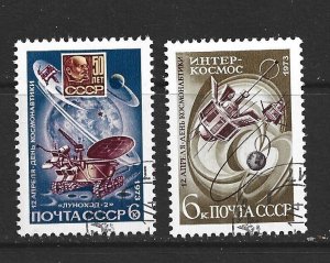 RUSSIA - 1973 COSMONAUTS' DAY - SCOTT 4070 TO 4071 - USED