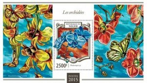 Niger MNH S/S Orchids Flowers 2015