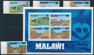 Malawi stamp Locomotive margin set + block MNH 1979 Mi 324-327 + Mi 55 WS240290