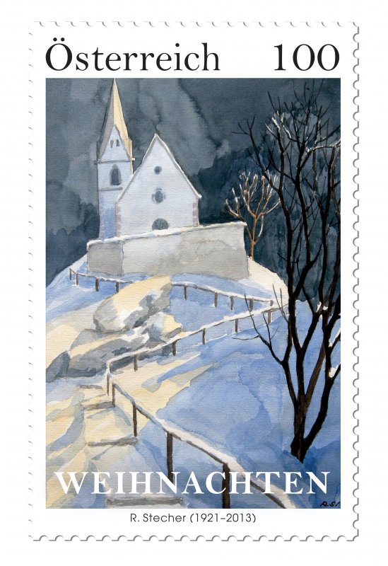 Stamps of Austria 2021 - Christmas - Bishop Stecher 100th Birthday