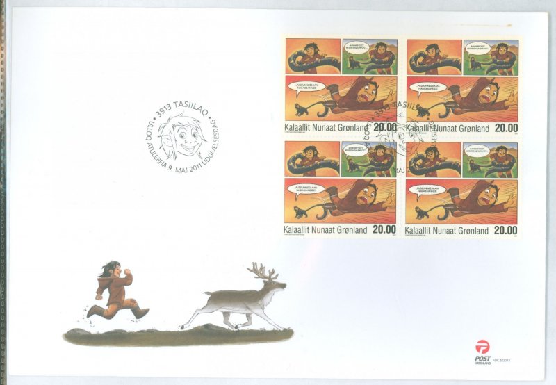 Greenland #595 On Cover  (Fdc)