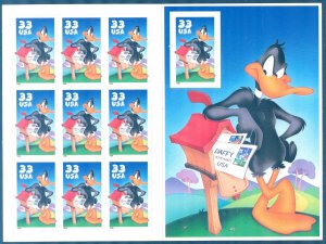 United States 1999 Cartoon Daffy Duck Sc. 3306 Sheet MNH