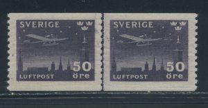 Sweden C7  MNH line pair (15