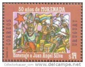 URUGUAY STAMP MNH Sc2039 MUSIC Carnaval Drums MORENAD