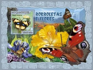 MOZAMBIQUE - 2007 - Butterflies & Flowers - Perf Souv Sheet - Mint Never Hinged
