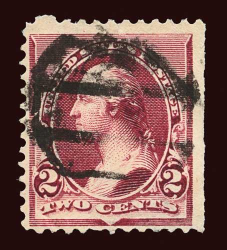 US Scott 219D 1890 Fancy cancel unidentified design