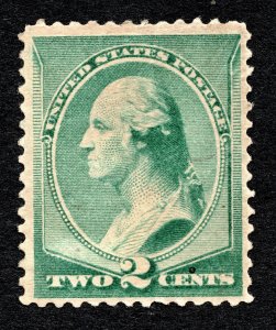 US 1887 2¢ Washington Stamp #213 MH CV $40