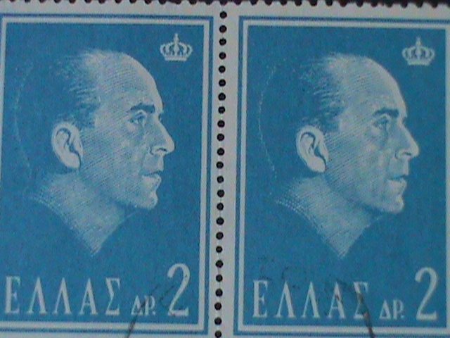 ​GREECE-1964-SC#782 KING PAUL I -LIGHTLY CANCEL -PAIRS-VERY FINE LAST ONE