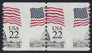 2115a Misperf & Tagging Shift Error / EFO Dead Center Flag Over Capitol MNH