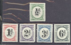 South West Africa #J86-90 Unused Single