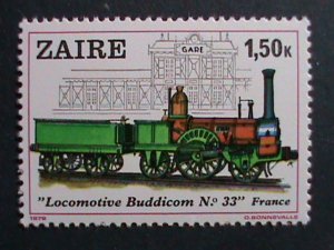 ​ZAIRE-1980 SC# 935-42-WORLD FAMOUS TRAINS -MNH  SET VERY FINE