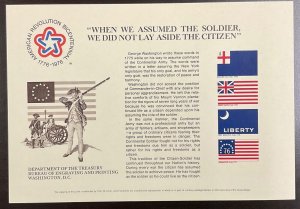 BEP B37 Souvenir Card Stamp Expo ‘76 Citizen Soldier