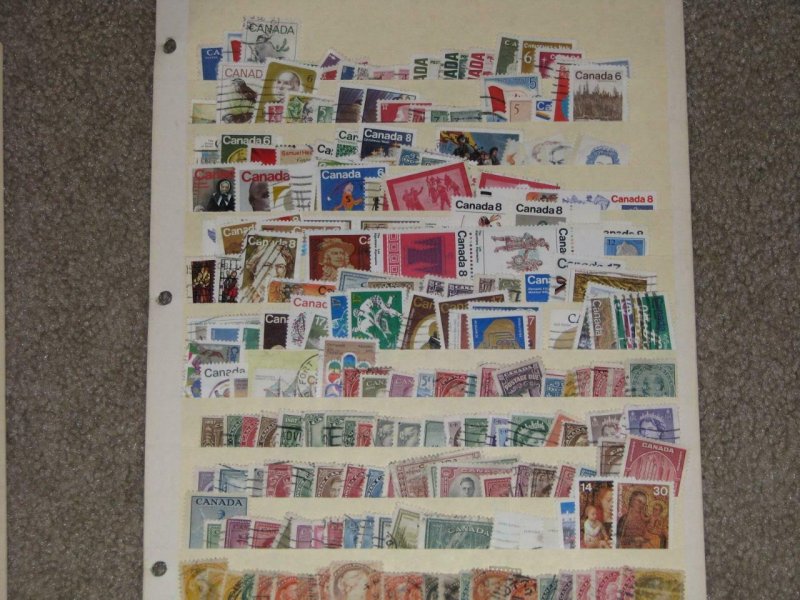 LARGE CANADIAN COLLECTION, USED & UNUSED,  ON STOCK PAGES, GOOD VALUE