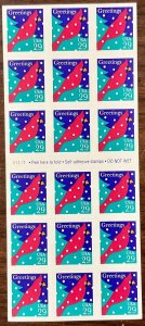 2874a Christmas Cardinal in Snow MNH 29 c Pane of 18 FV $5.22  1992