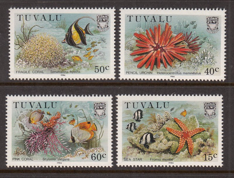 Tuvalu 397-400 Marine Life MNH VF