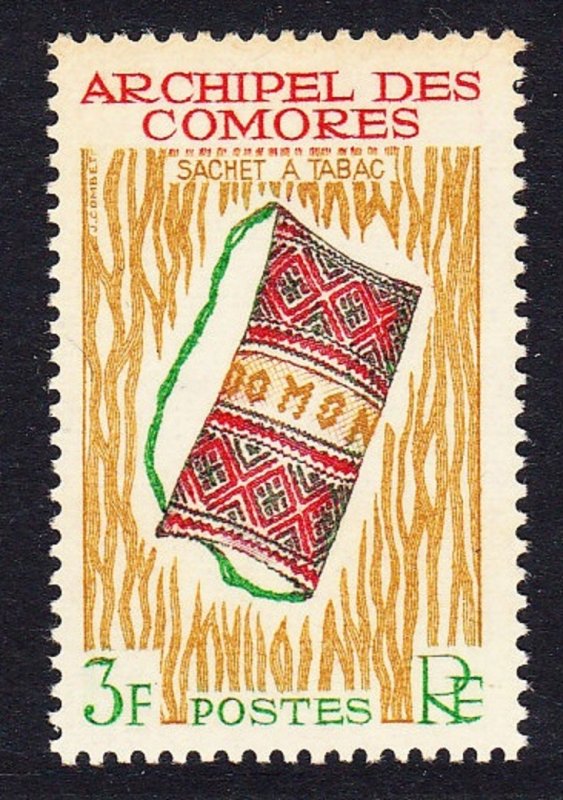 Comoro Is. Handicrafts Tobacco Pouch 3f 1963 MNH SC#57 SG#36 MI#55