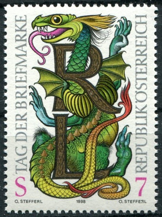 Austria Sc#1765 MNH, 7s multi, Stamp Day (1998)