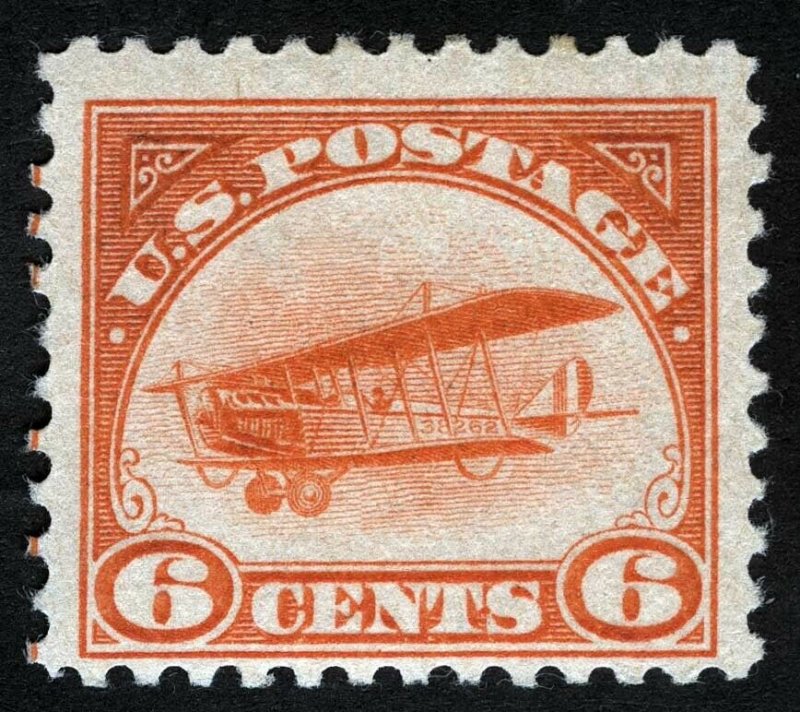 US Sc C1 Orange 6¢ MNH Original Gum 1st Airmail Issue