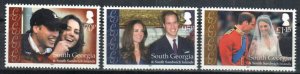South Georgia Stamp 426-428  - Wedding of Prince William