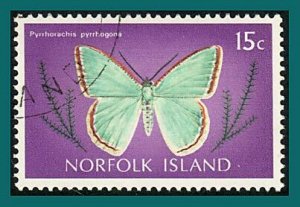 Norfolk Island 1977 Butterflies Moths 2, 15c used #207,SG185
