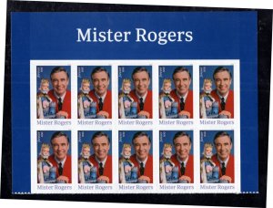 U.S. - 5275 - Mister Rogers  - Block of 10  with header - Never Hinged