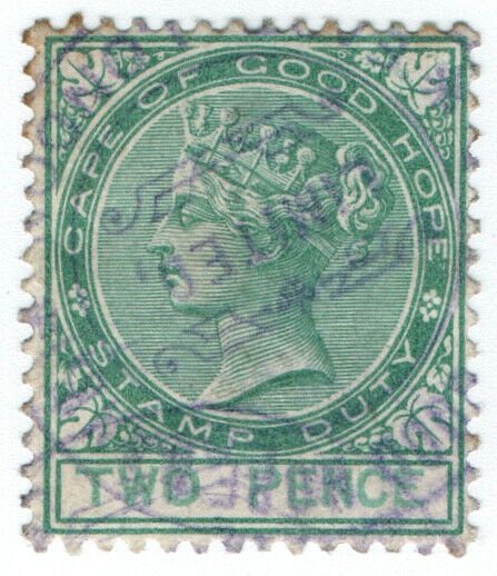 (I.B) Cape of Good Hope Revenue : Stamp Duty 2d (1887)