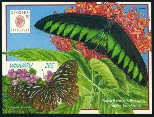 Vanuatu 721-726,726a,MNH.Mi 1065-1070,Bl.32. SINGPEX-1998.Butterflies,Flowers.