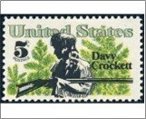 USA 1967 Used SC1330 Davy Crockett and Scrub Pine Green,Black,Yello*STOCK IMAGE*