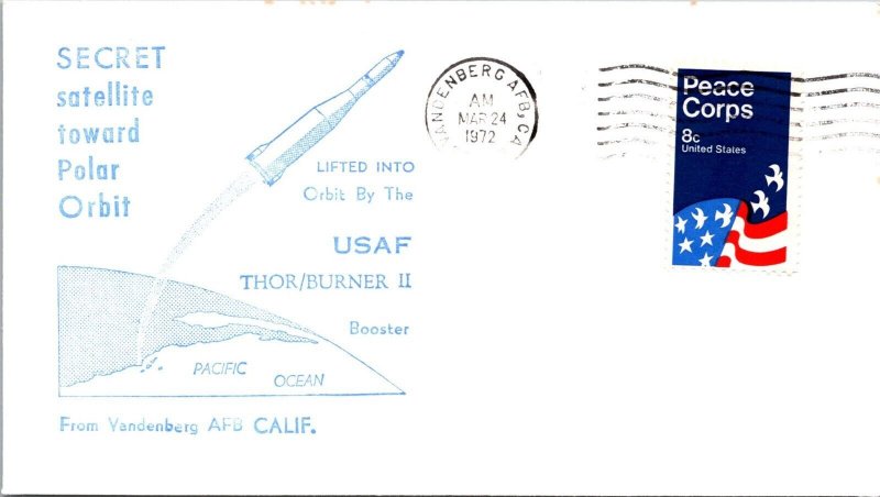 8.24.1972 Secret Satellite USAF Thor/Burner II - Vandenberg AFB CA - F73565