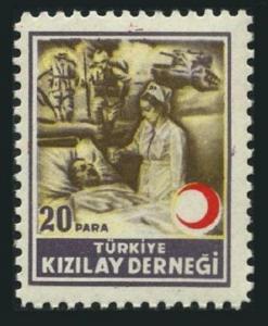 Turkey RA 85 block/4,MNH. Postal Tax Stamps 1947.Nurse & wounded soldier.