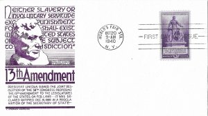 1940 FDC, #902, 3c Thirteenth Amendment, Cachet Craft, pair