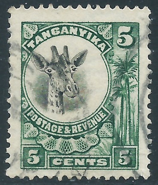 Tanganyika, Sc #11, 5c Used