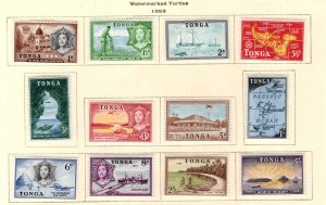 TONGA  Scott 100-111 MH* short stamp set 12/14