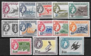 VIRGIN ISLANDS SG149/161 1956 DEFINITIVE SET MNH