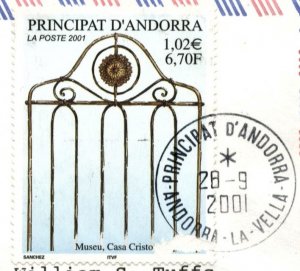 ANDORRA - AIR MAIL COVER - #533, 2001 - ANDORRA003
